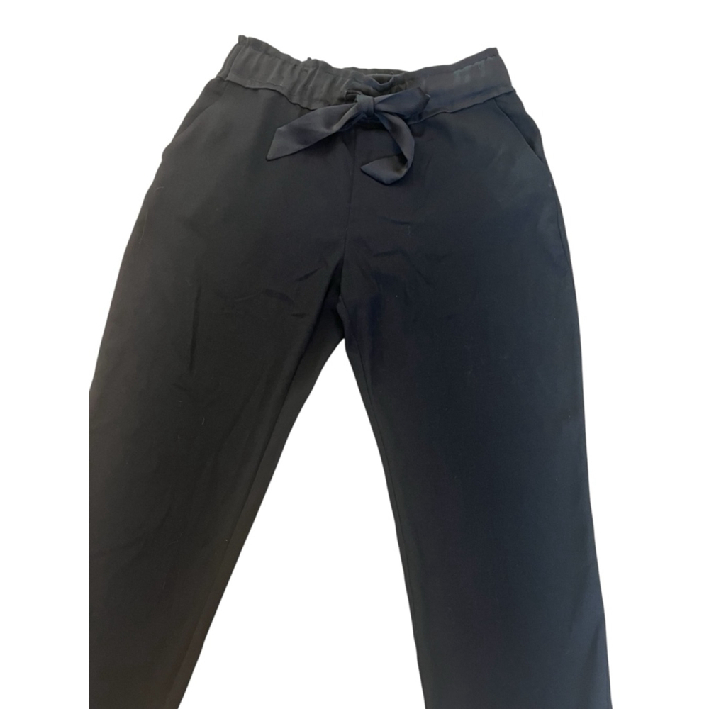 Dynamite Black Tie Waist Dress Pants Cropped Career Office Size Large - Picture 3 of 11